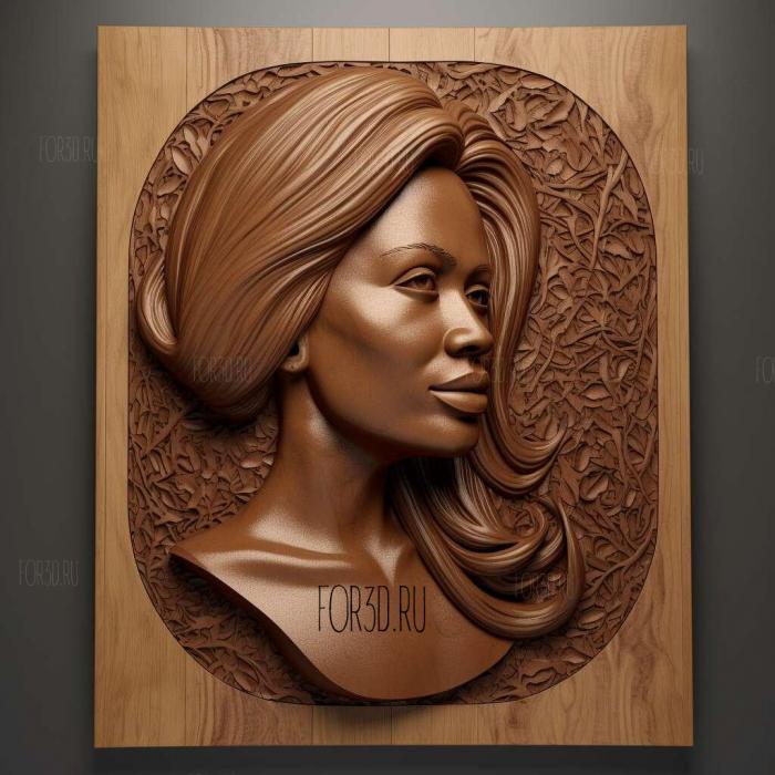 Michelle Obama 1 stl model for CNC